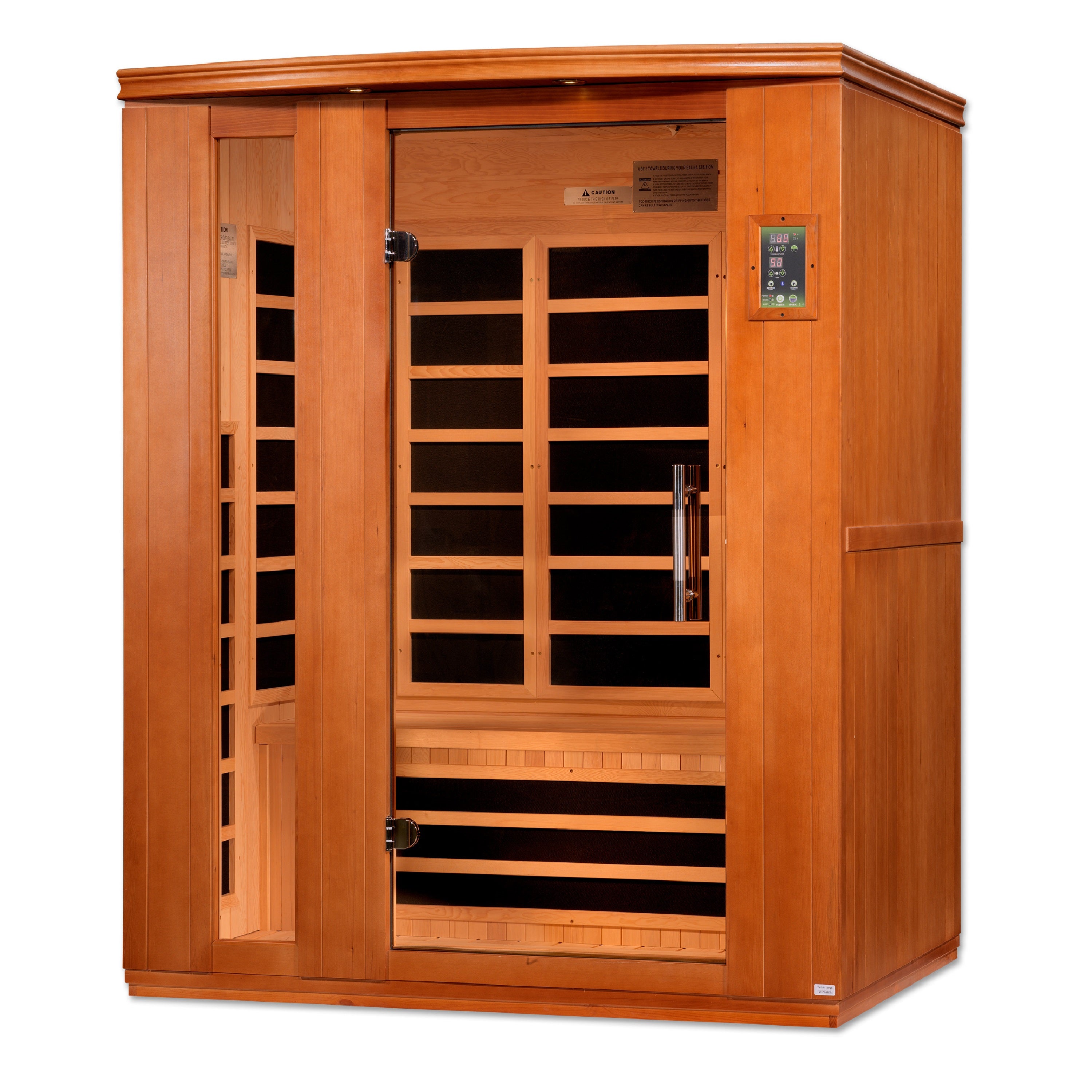 Infrared Sauna - 3-Person, Low EMF (Under 8MG), FAR Infrared Sauna, Canadian Hemlock | Dynamic Lugano