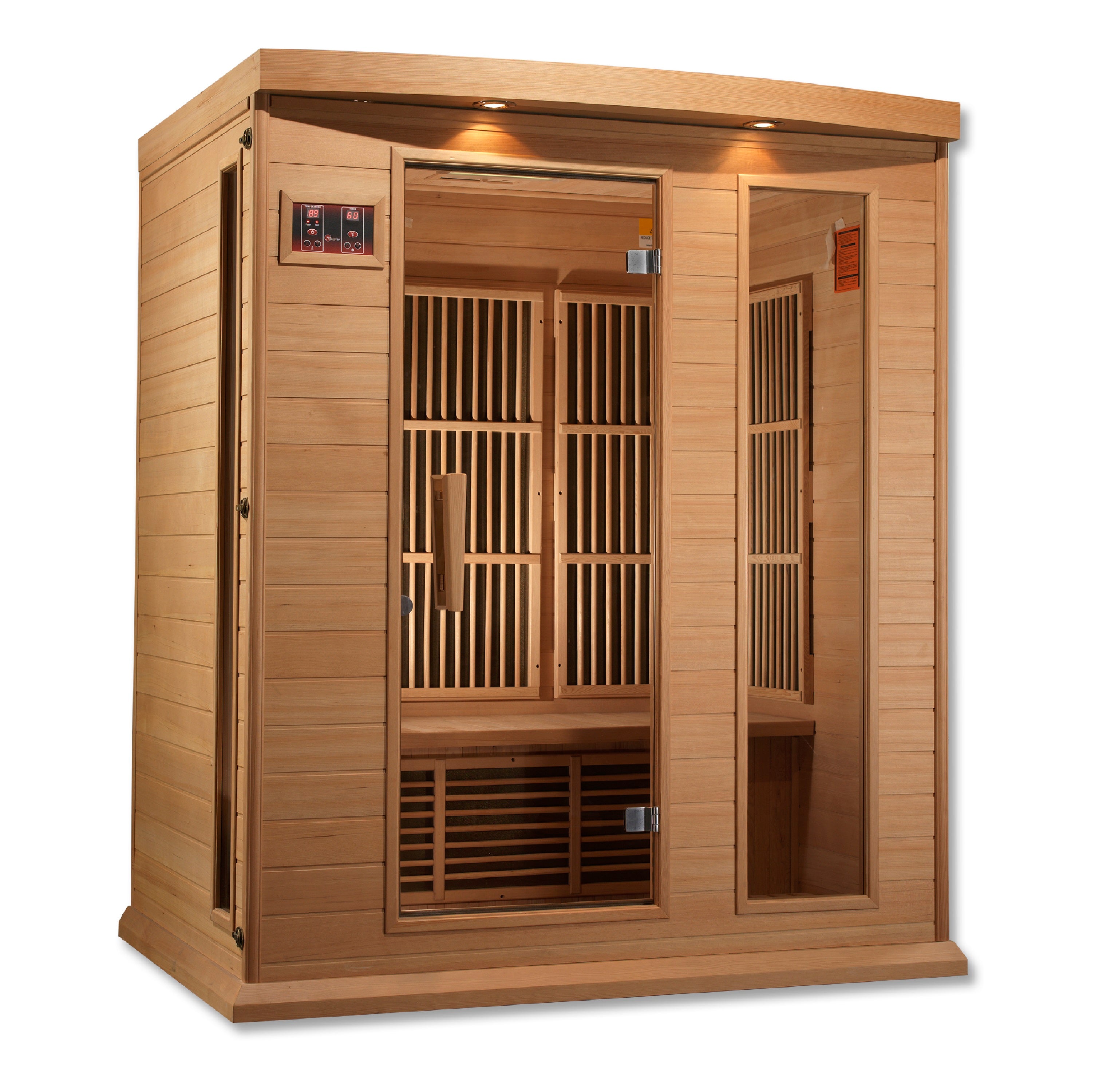 Maxxus 3-Person Low EMF (Under 8MG) FAR Infrared Sauna (Canadian Hemlock)