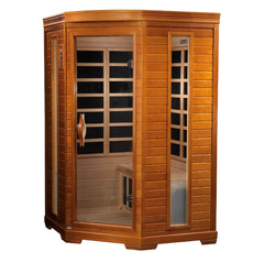 Dynamic Heming 2-person Corner Low EMF (Under 8MG) FAR Infrared Sauna (Canadian Hemlock)