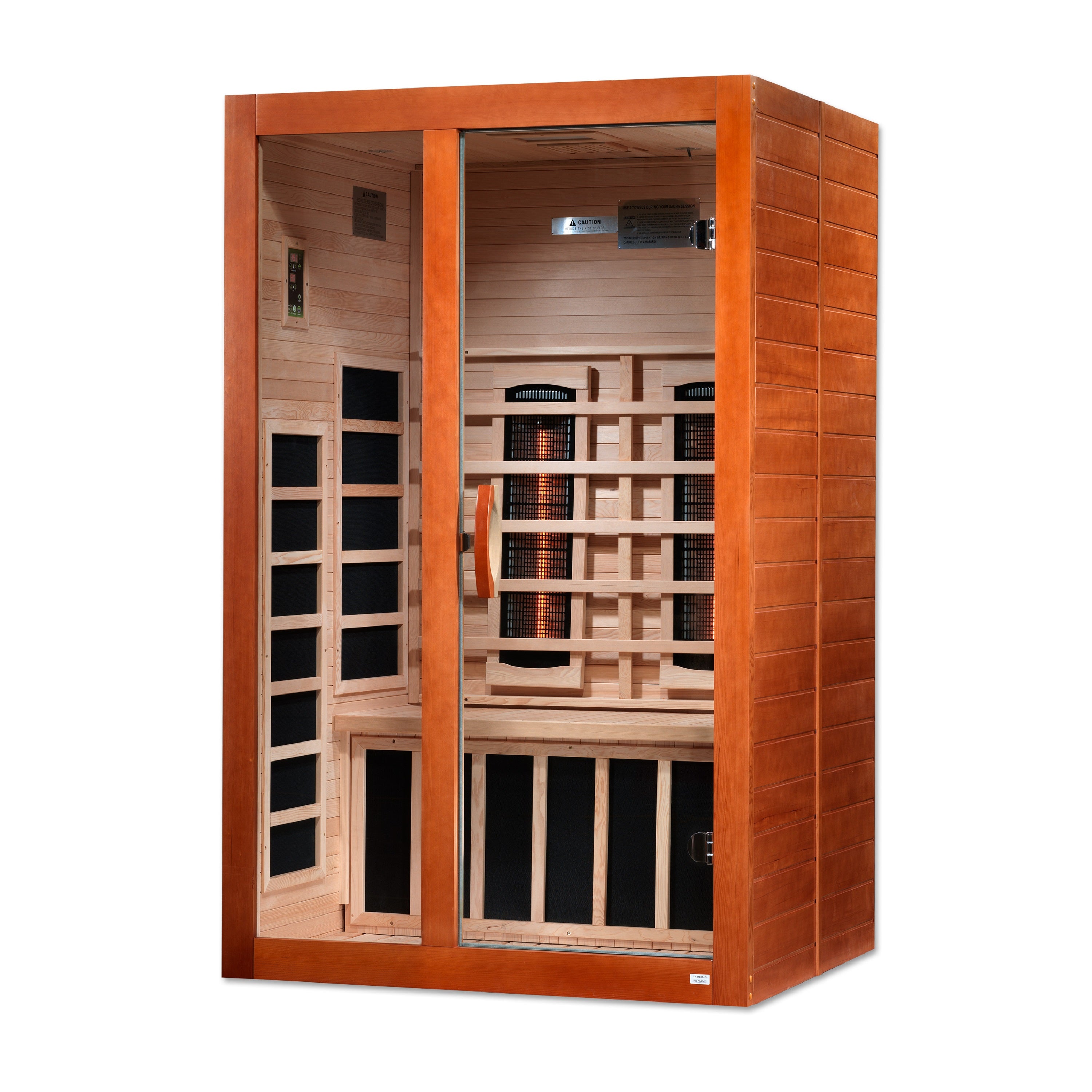 Dynamic Santiago 2-Person Full Spectrum  Near Zero EMF (Under 2MG) FAR Infrared Sauna (Canadian Hemlock)