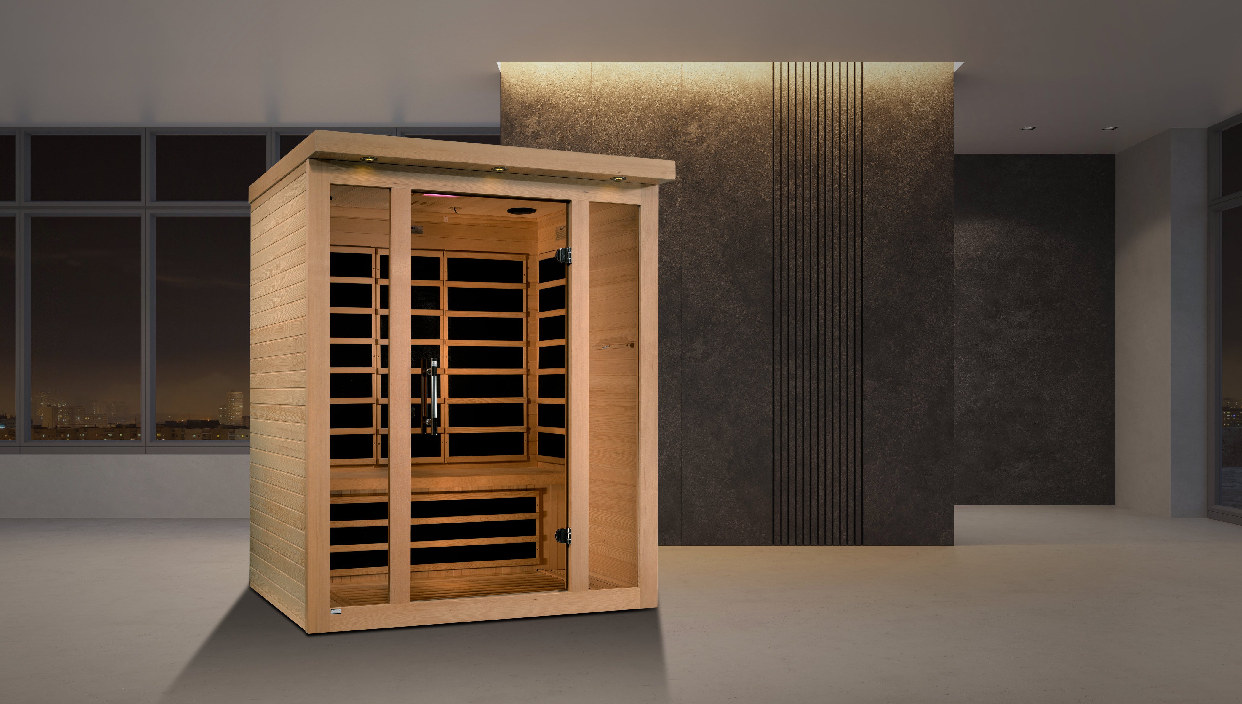 Dynamic Llumeneres 2-person Ultra Low EMF (Under 3MG) FAR Infrared Sauna (Canadian Hemlock)