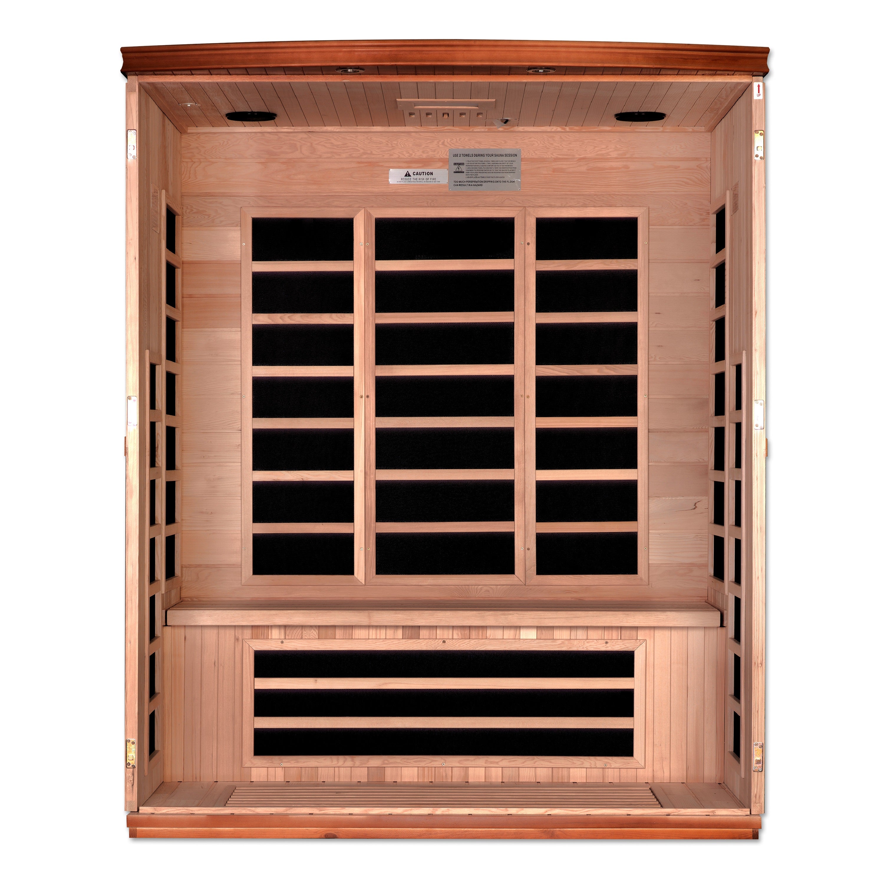 Infrared Sauna - 3-Person, Low EMF (Under 8MG), FAR Infrared Sauna, Canadian Hemlock | Dynamic Lugano