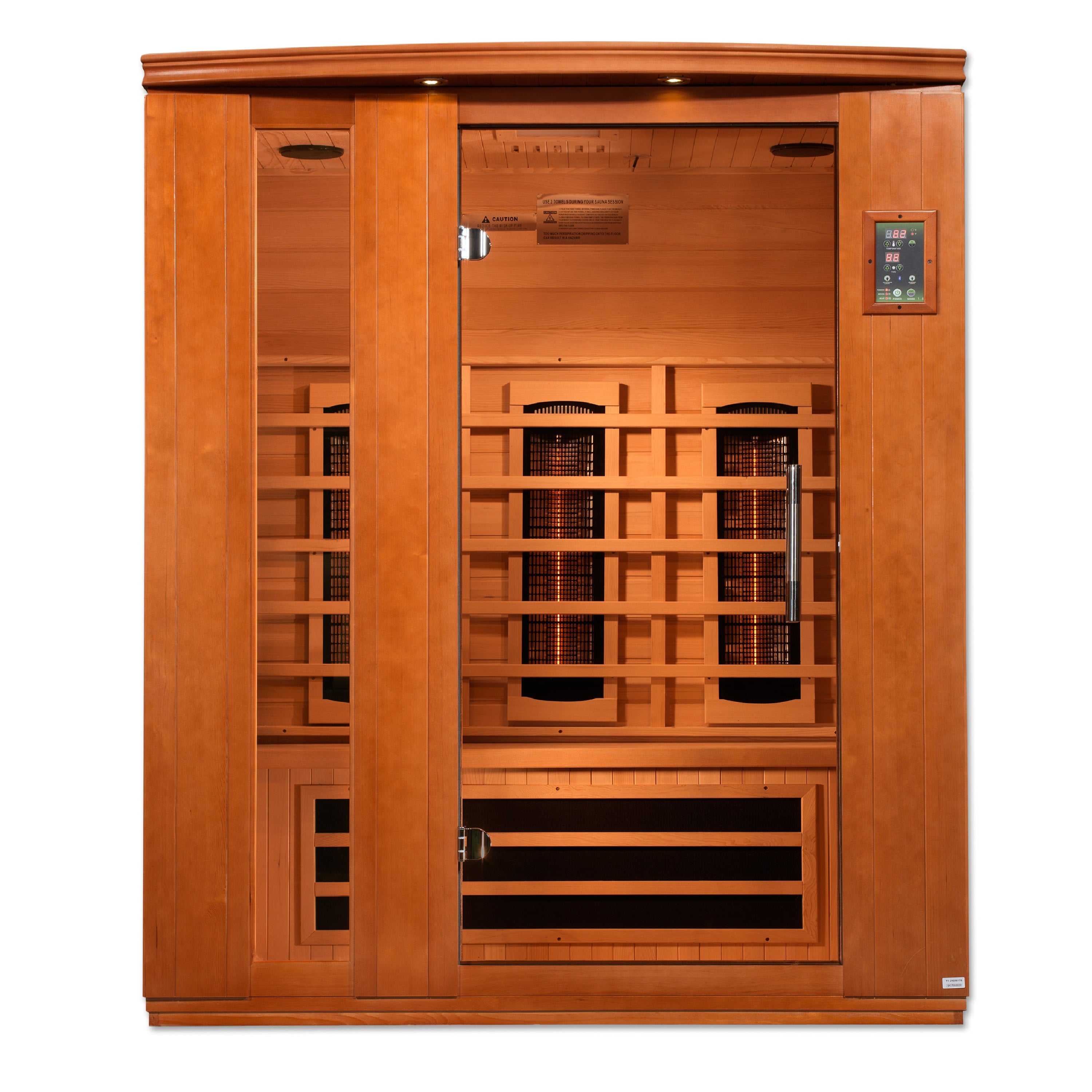 Dynamic Lugano 3-Person Full Spectrum  Near Zero EMF (Under 2MG) FAR Infrared Sauna (Canadian Hemlock)