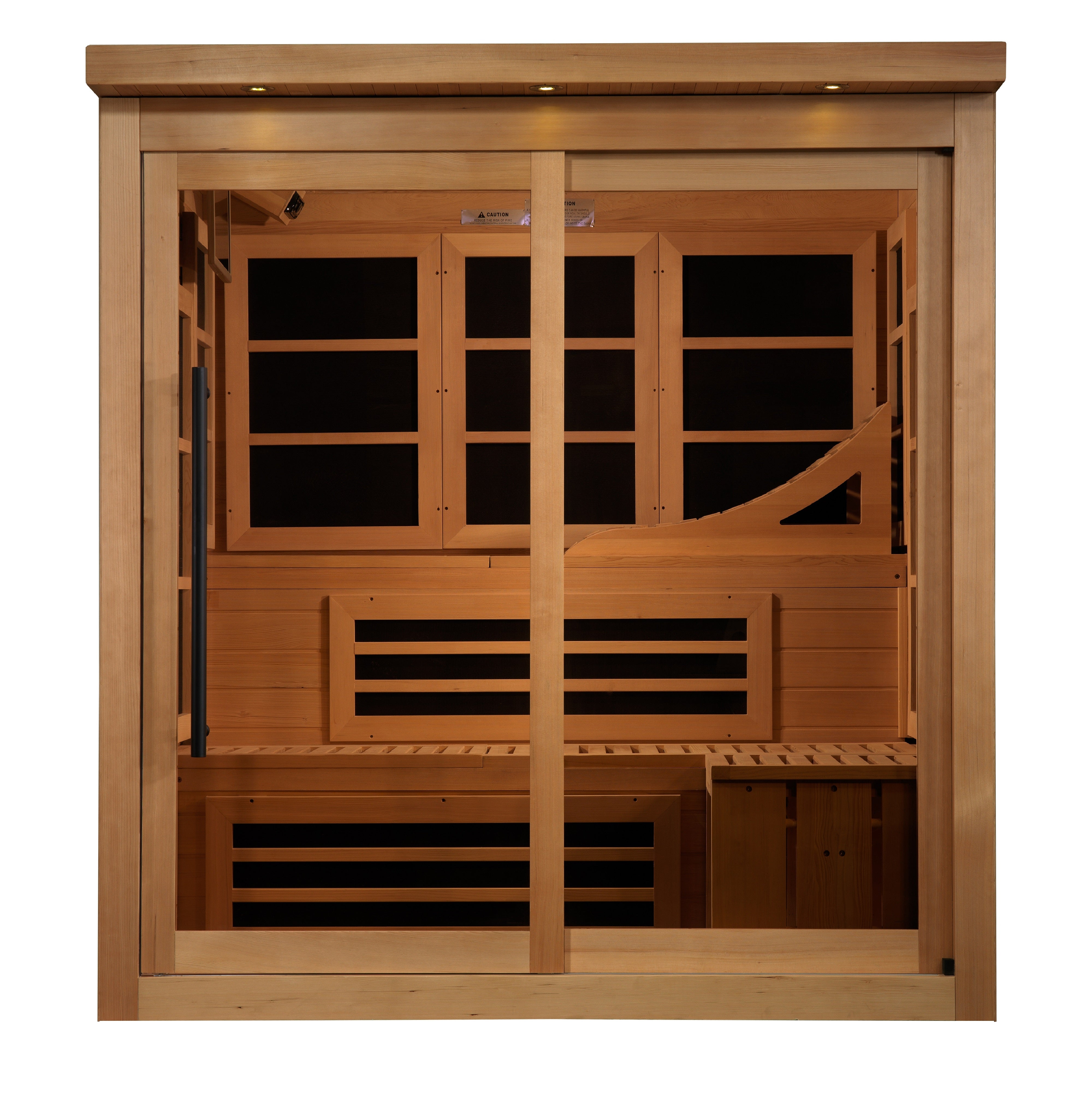 Golden Designs Monaco Limited Edition 6-person PureTech™ Near Zero EMF (Under 2MG) FAR Infrared Sauna (Canadian Hemlock)