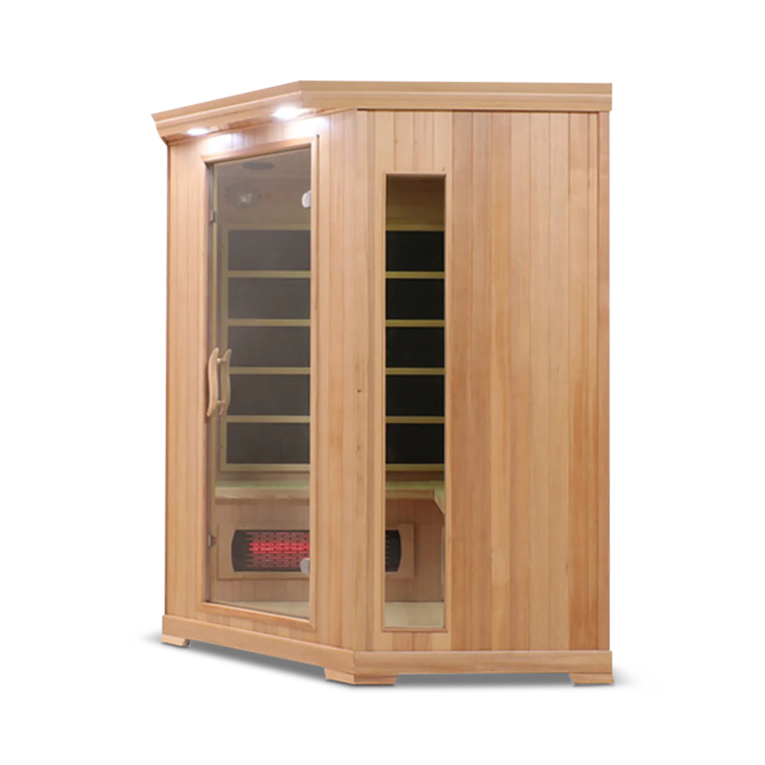 HealthSmart - Hemlock 4-person corner Infrared Sauna