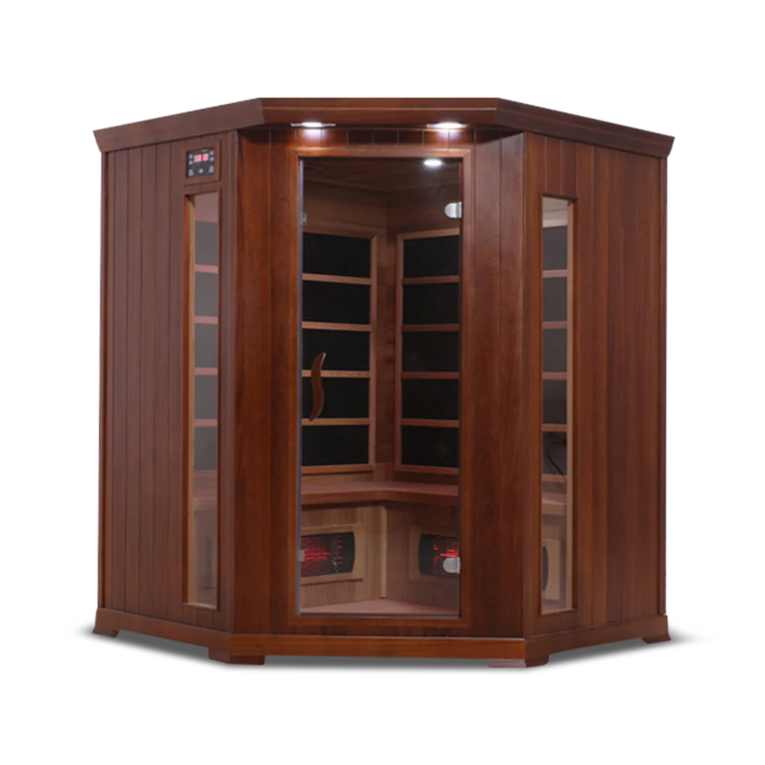 HealthSmart - Red Cedar 4-person corner Infrared Sauna