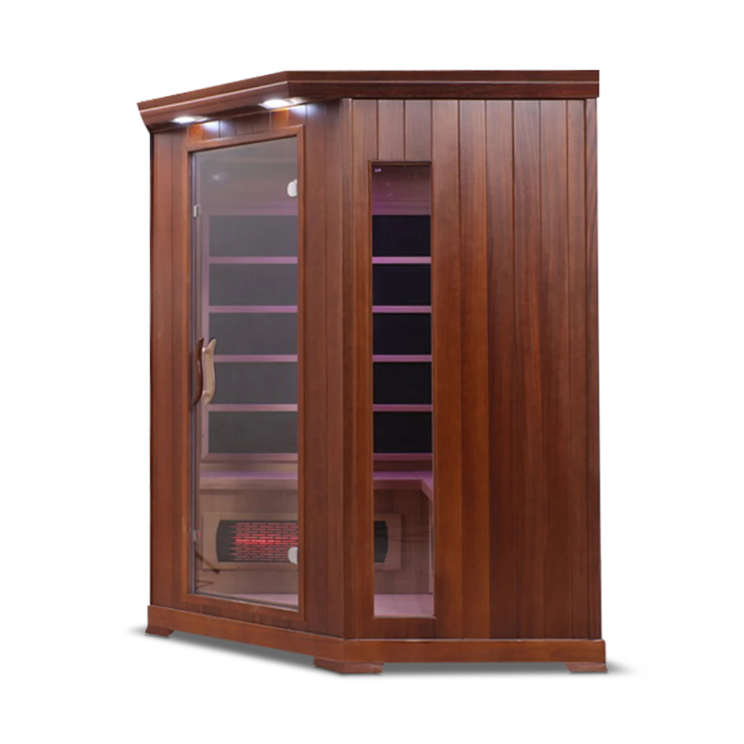 HealthSmart - Red Cedar 4-person corner Infrared Sauna