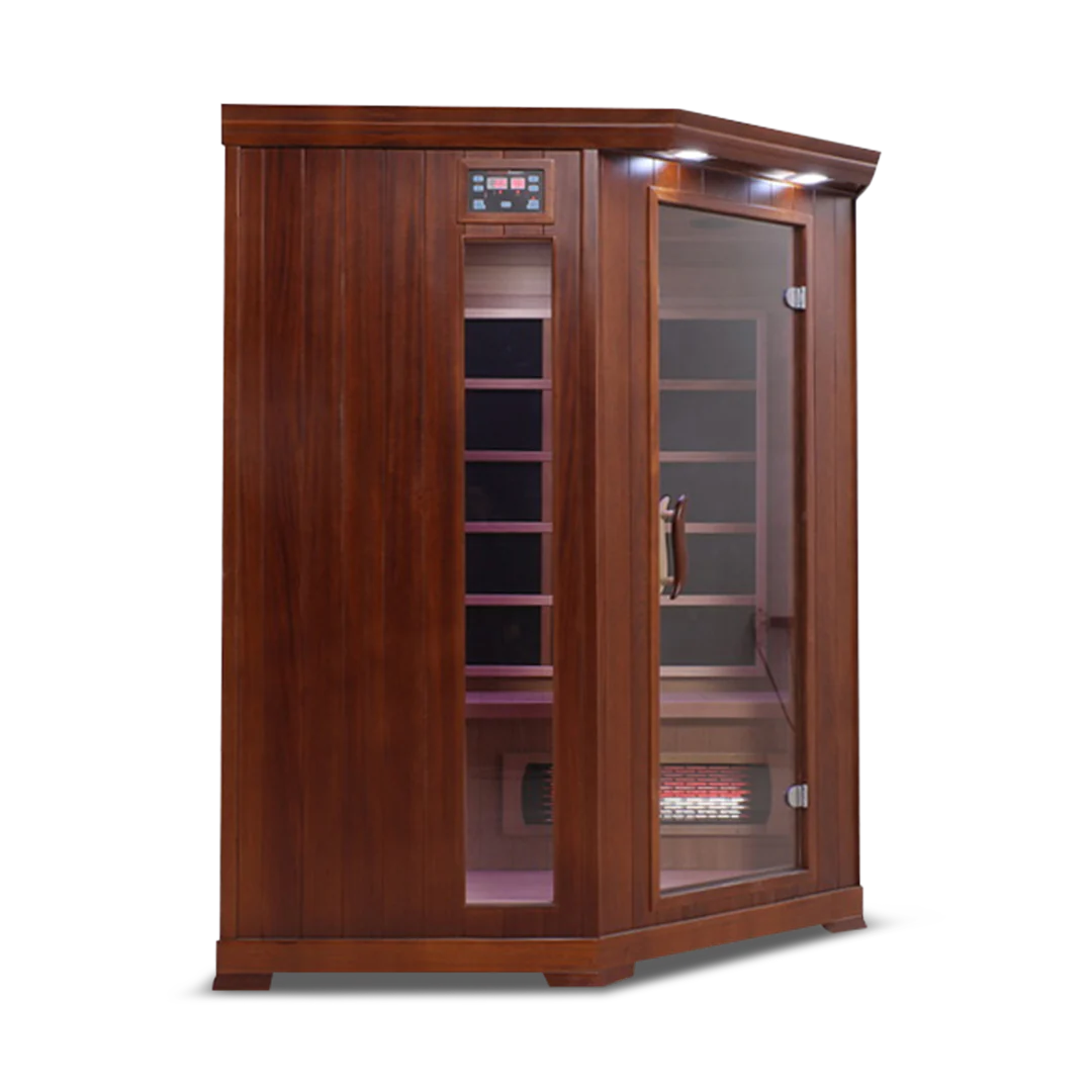 HealthSmart - Red Cedar 4-person corner Infrared Sauna