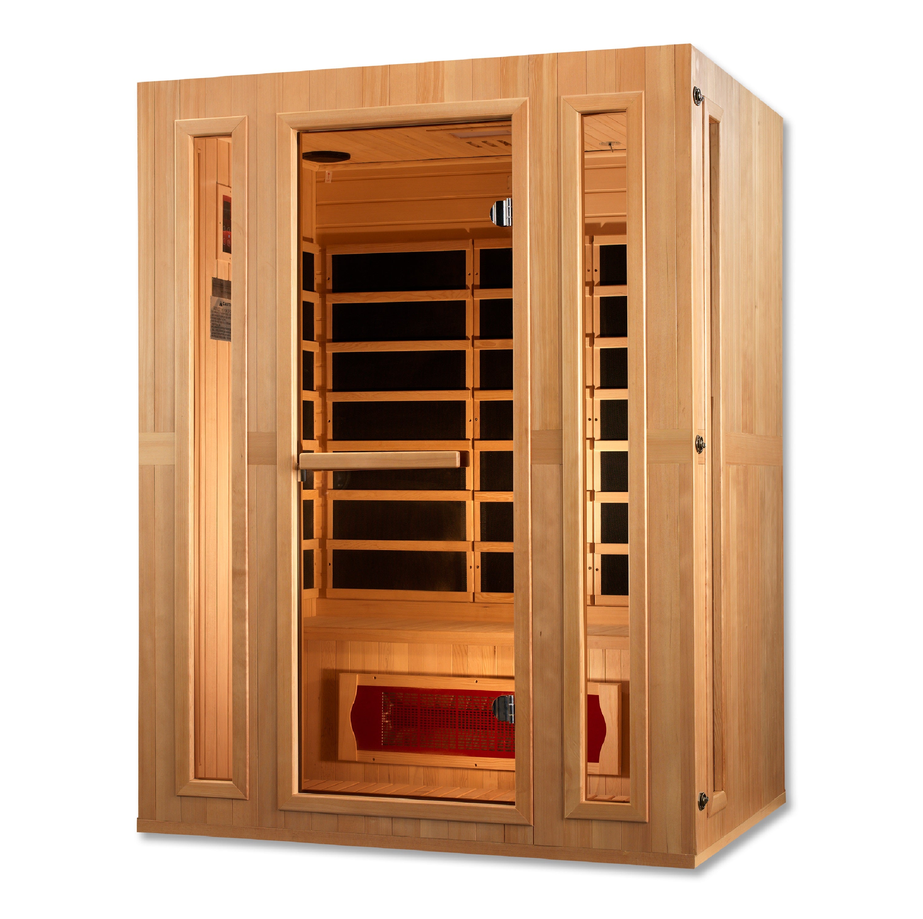 Maxxus Trinity 3-Person Corner Low EMF (Under 8MG) FAR Infrared Sauna (Canadian Hemlock)