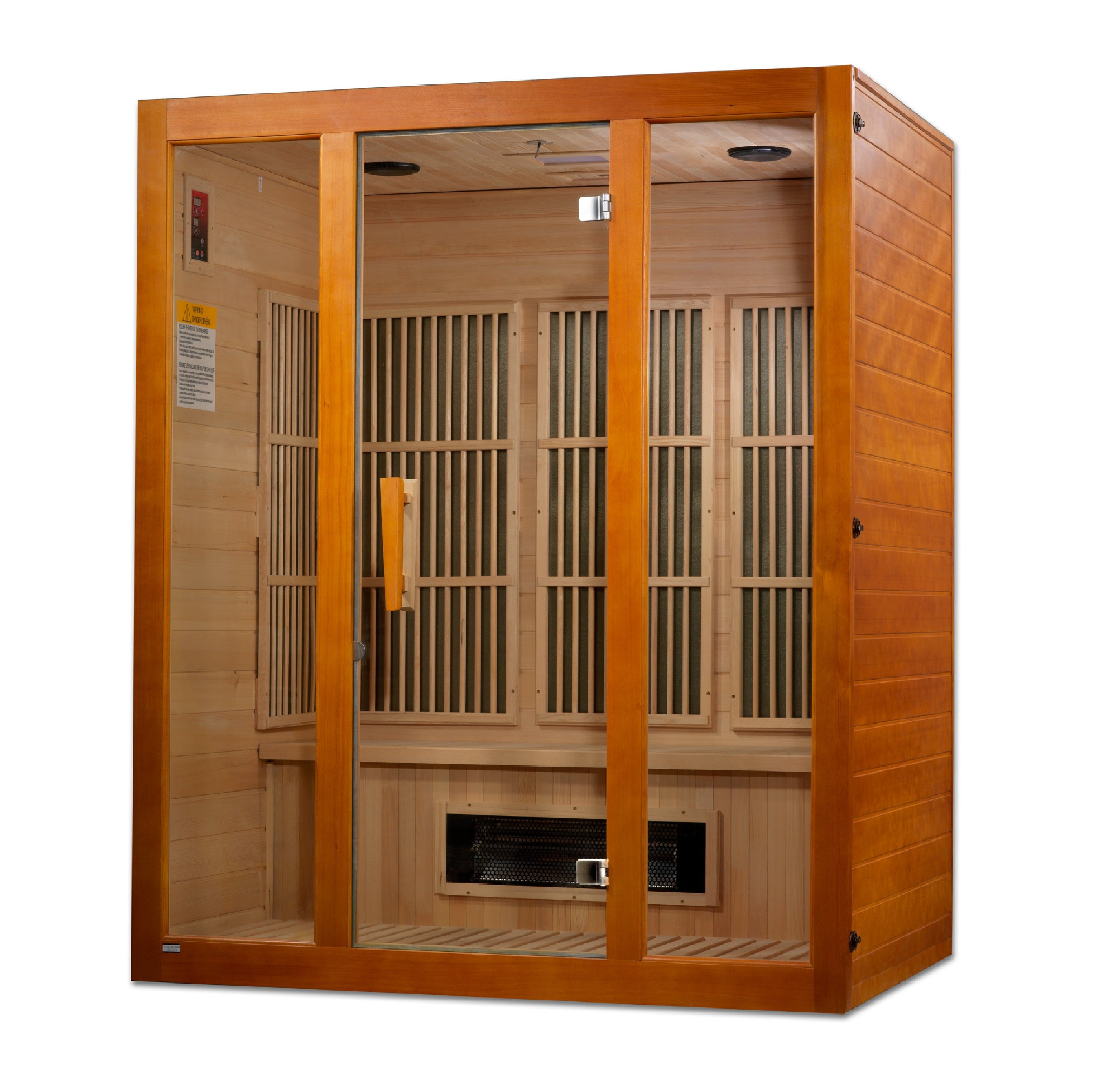 Maxxus 3-Person Corner Low EMF (Under 8MG) FAR Infrared Sauna (Canadian Hemlock)