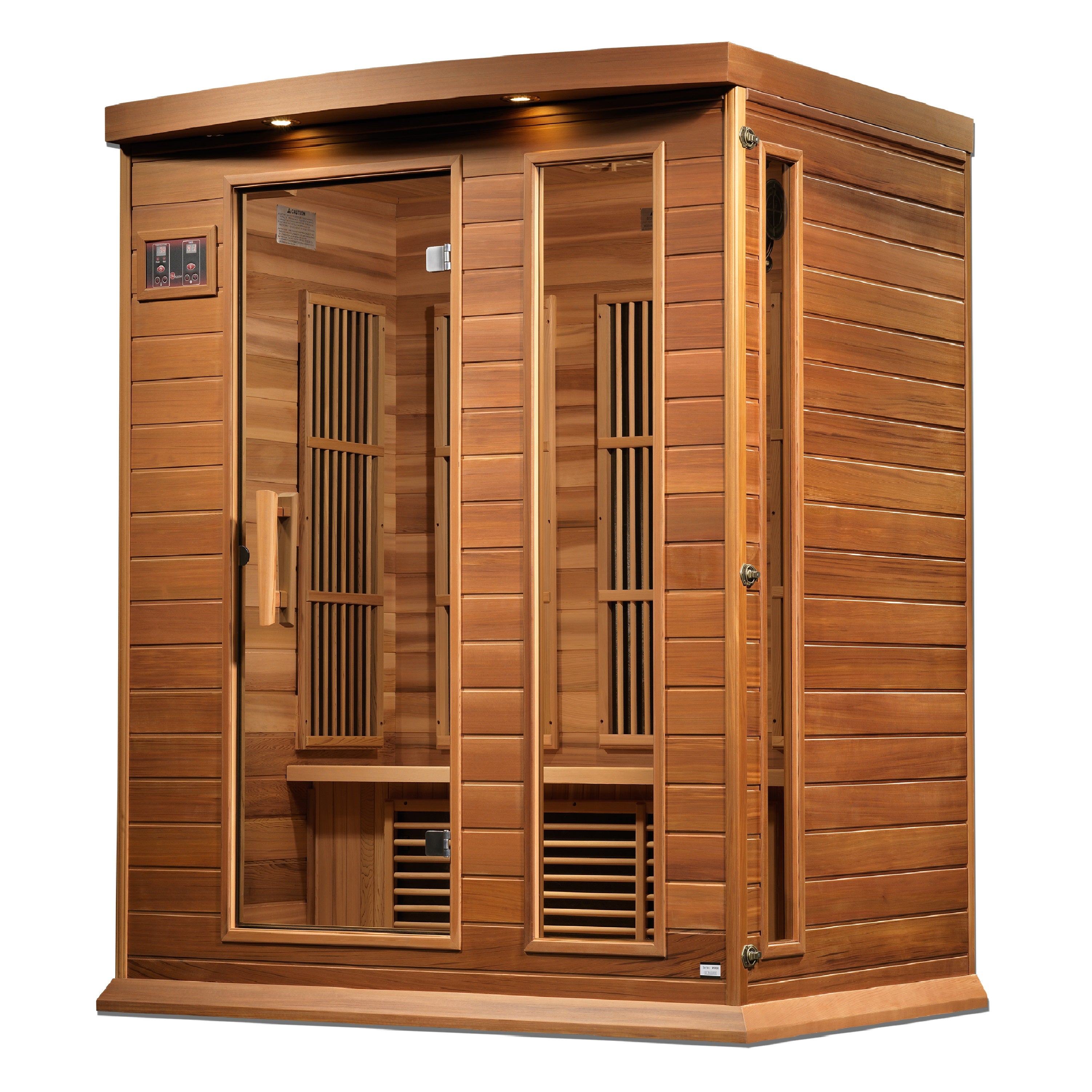 Maxxus 3-Person Low EMF (Under 8MG) FAR Infrared Sauna (Canadian Red Cedar)