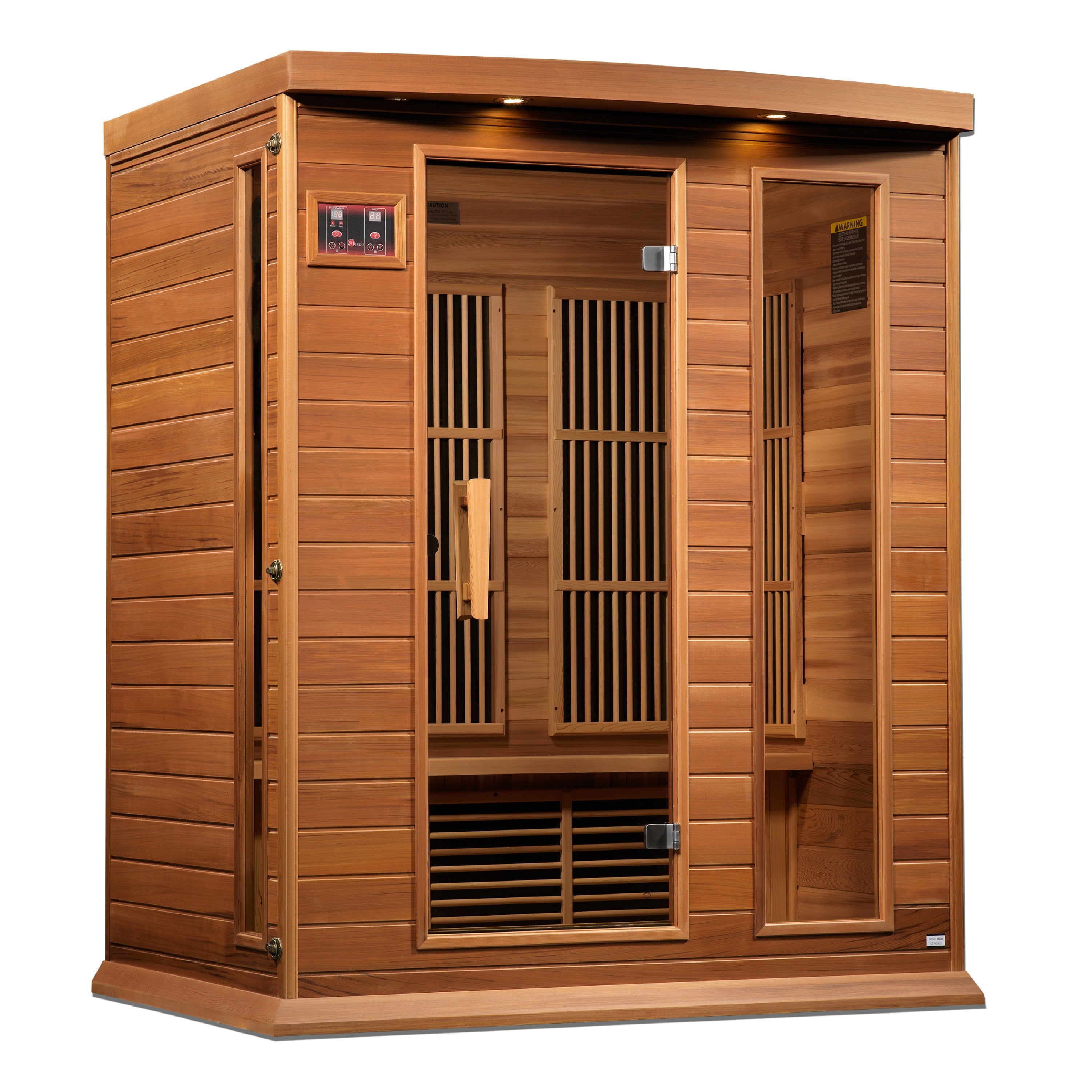 Maxxus 3-Person Low EMF (Under 8MG) FAR Infrared Sauna (Canadian Red Cedar)