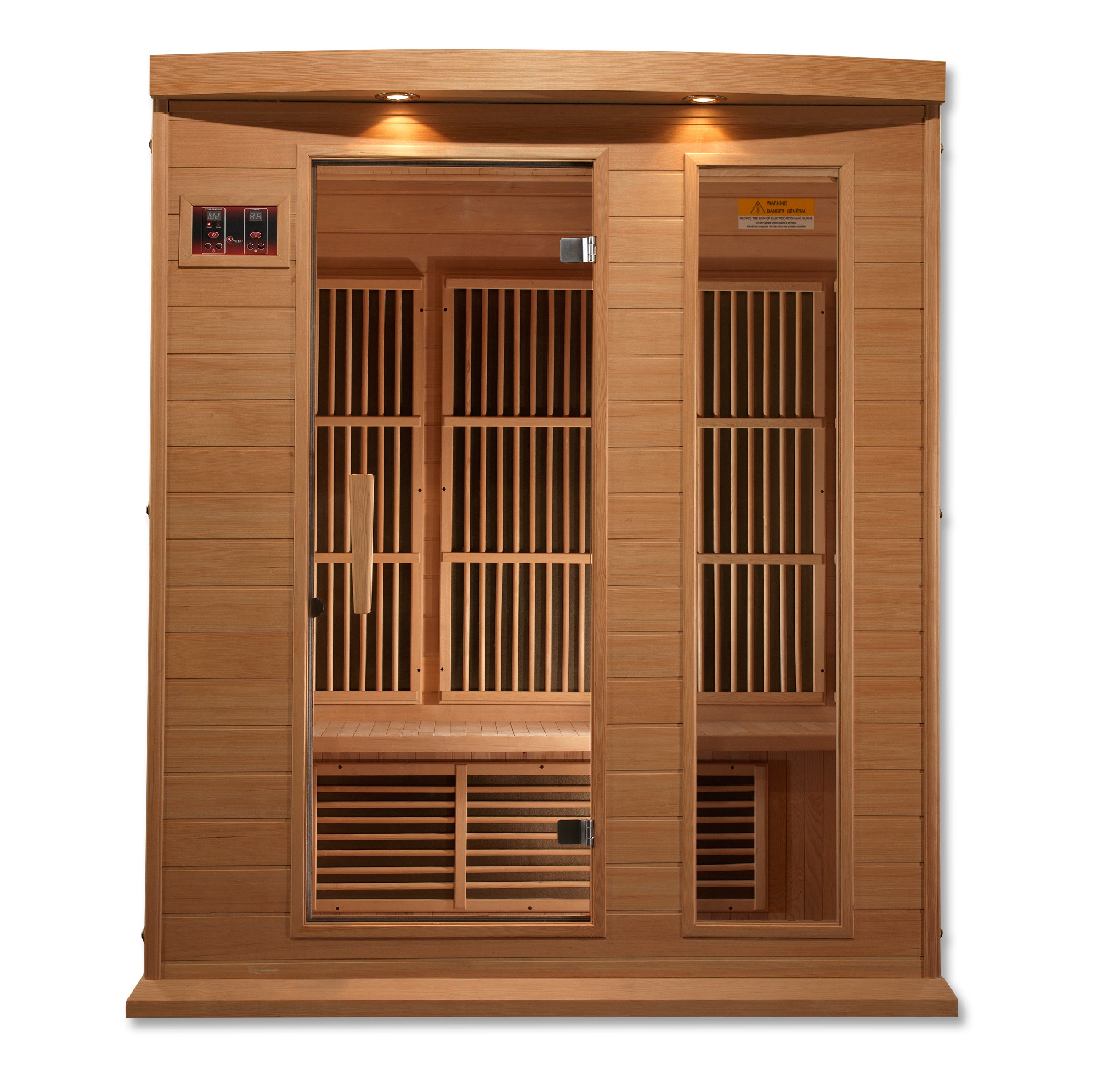 Maxxus 3-Person Low EMF (Under 8MG) FAR Infrared Sauna (Canadian Hemlock)