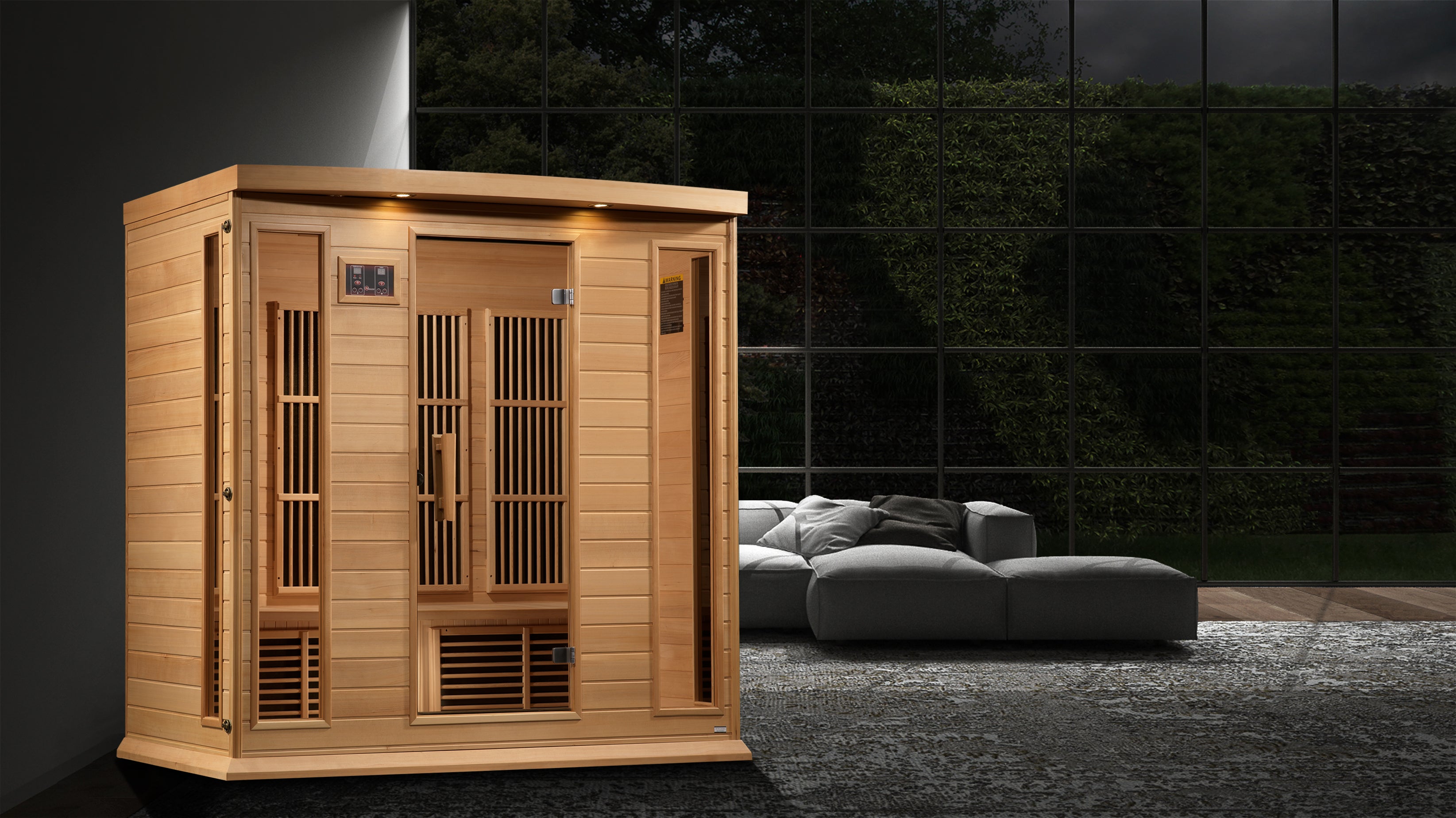 Maxxus 4-Person Low EMF (Under 8MG) FAR Infrared Sauna (Canadian Hemlock)