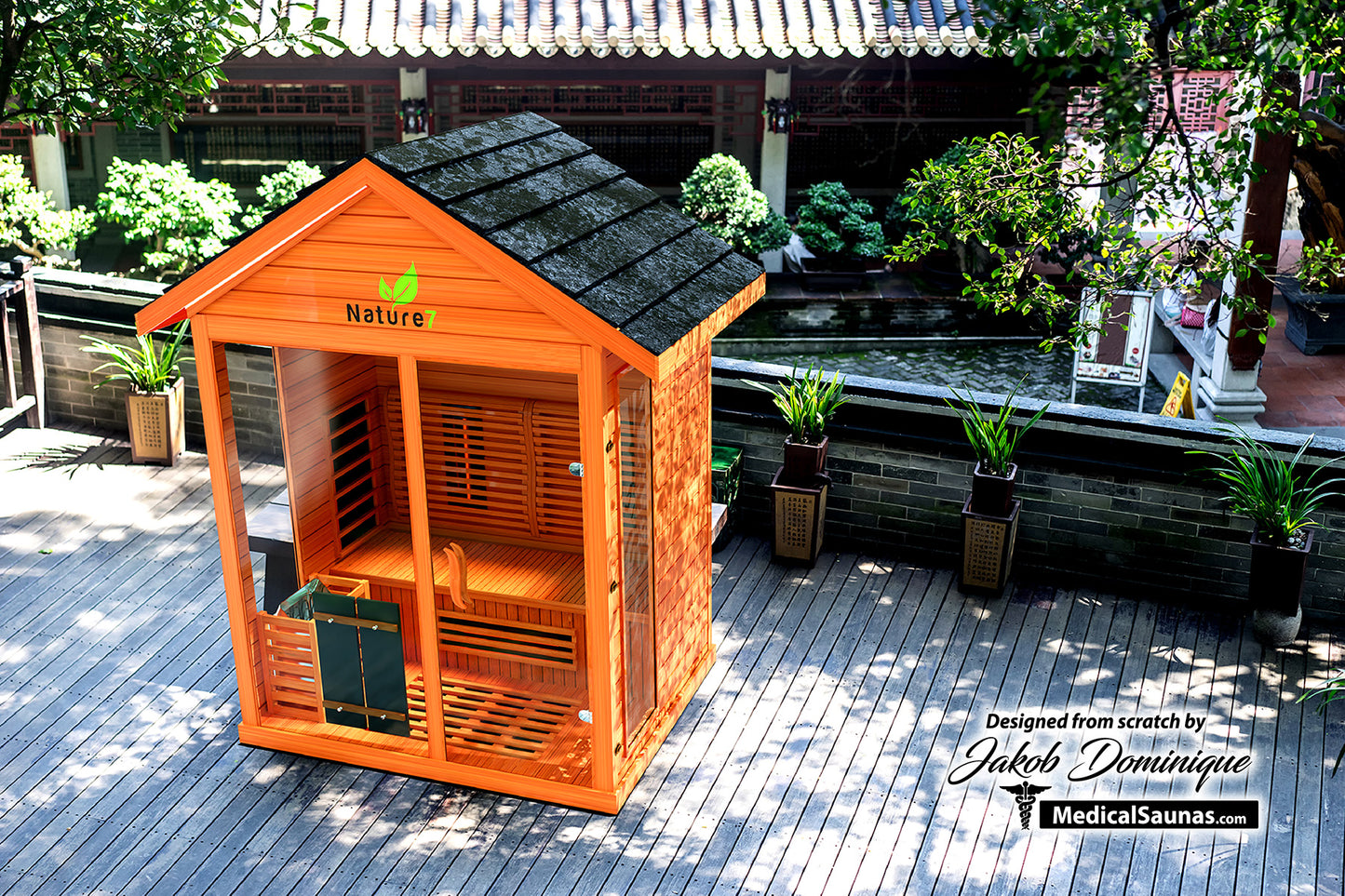 Nature 7 Hybrid Outdoor Sauna (3-4 Person)